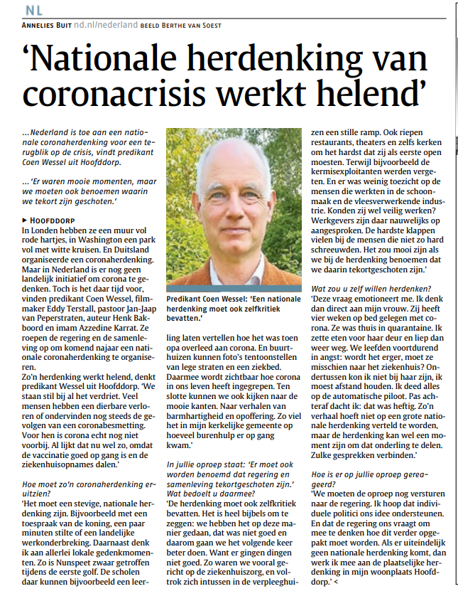 NederlandsDagbladCoronaherdenking